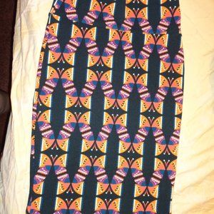 LuLaRoe "Cassie" pencil skirt size medium new without tags butterflies